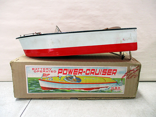 image of Battery Operated Power-Cruiser Toy Boat with Box
