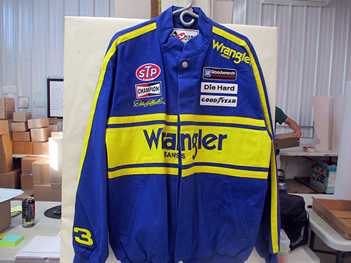 image of Wrangler Racing-style Jacket with Sponsor Logos