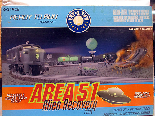 image of Lionel Area 51 Alien Recovery Train Set Boxed
