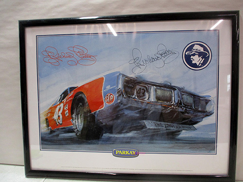 image of Framed Richard Petty Signed Nascar Print