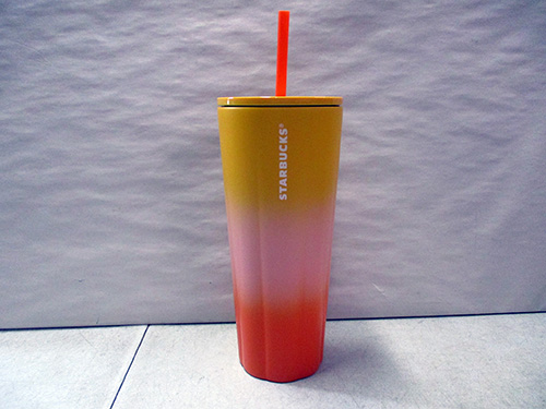 image of Starbucks Gradient Yellow to Orange Tumbler with Straw
