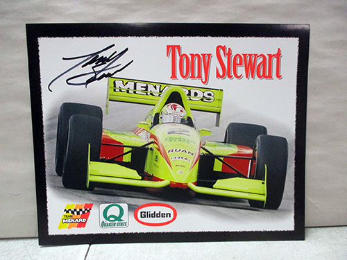 image of Tony Stewart Signed Racing Photo Print