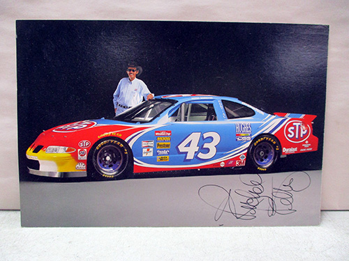 image of Autographed Richard Petty Racing Car Photo