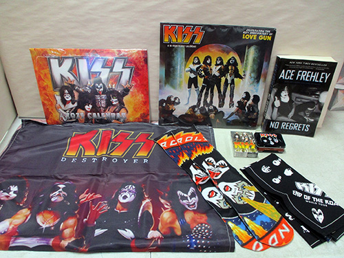 image of KISS Memorabilia Lot with Albums, Book, and Accessories
