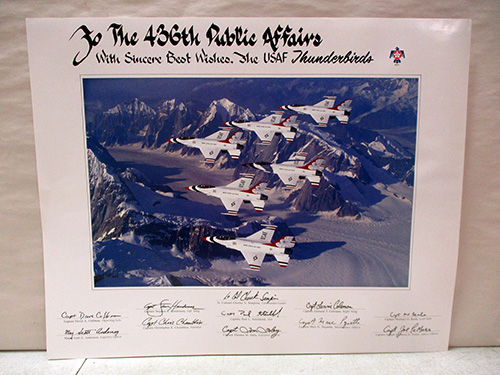 image of USAF Thunderbirds Signed Photograph Display