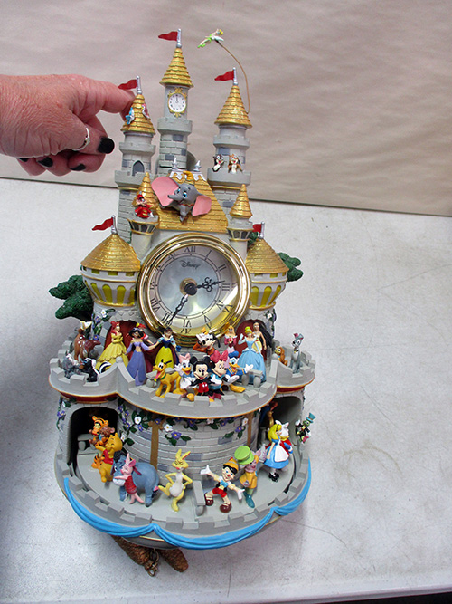 image of Disney-Themed Castle Musical Clock With Figurines