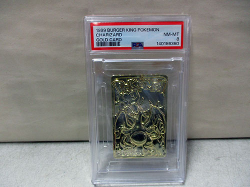 image of 1999 Burger King Pokemon Charizard Gold Card (PSA 8)