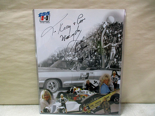 image of Linda Vaughn NHRA Drag Racing Autographed Collage