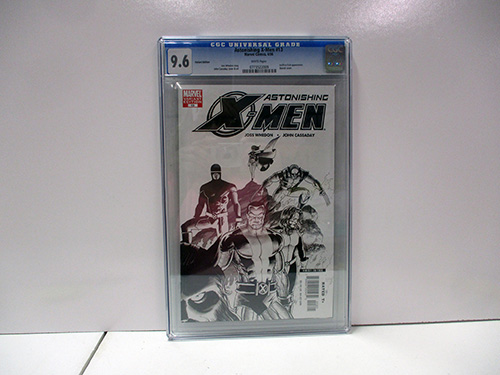 image of Astonishing X-Men #1 Black and White Variant CGC 9.6