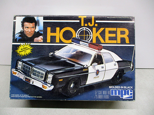 image of MPC T.J. Hooker Police Car Model Kit in Original Box