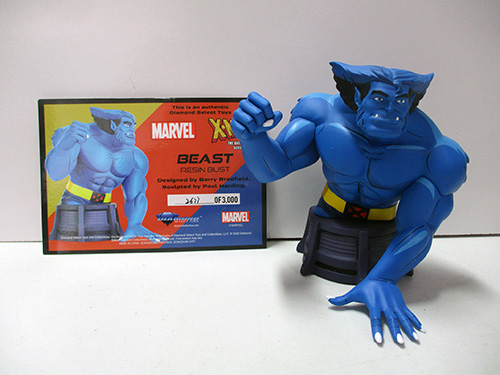 image of Marvel Beast Mini-Bust with Certificate of Authenticity