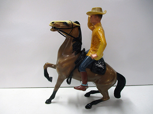 image of Hartland USPS Mail Cowboy and Horse Toy