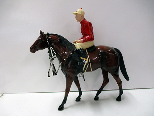 image of Hartland Plastic Horse and Jockey Figurine