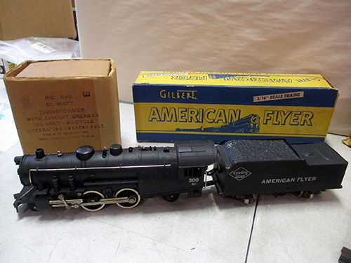 image of Gilbert American Flyer 300AC Train Set with Original Boxes