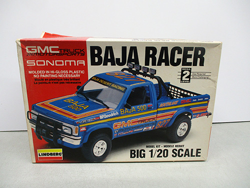 image of Lindberg GMC Sonoma Baja Racer 1/20 Scale Model Kit