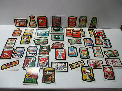 image of 1970's Wacky Packages sticker lot