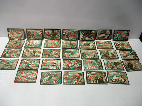 image of 1950's Topps Tarzan 3D trading card lot